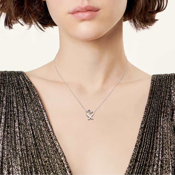 Tiffany & Co. Loving Heart S925  Necklace 2.6 gram W/Box/Dustbag - Picture 11 of 12